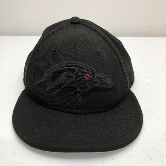 Baltimore Ravens Hat Cap Fitted Mens 8 Black New Era 59Fifty NFL Football Logo - Picture 1 of 11